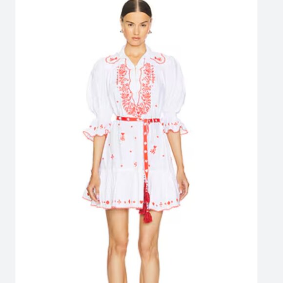 Alemais	HEARTS EMBROIDERED MINI DRESS - Picture 3 of 11